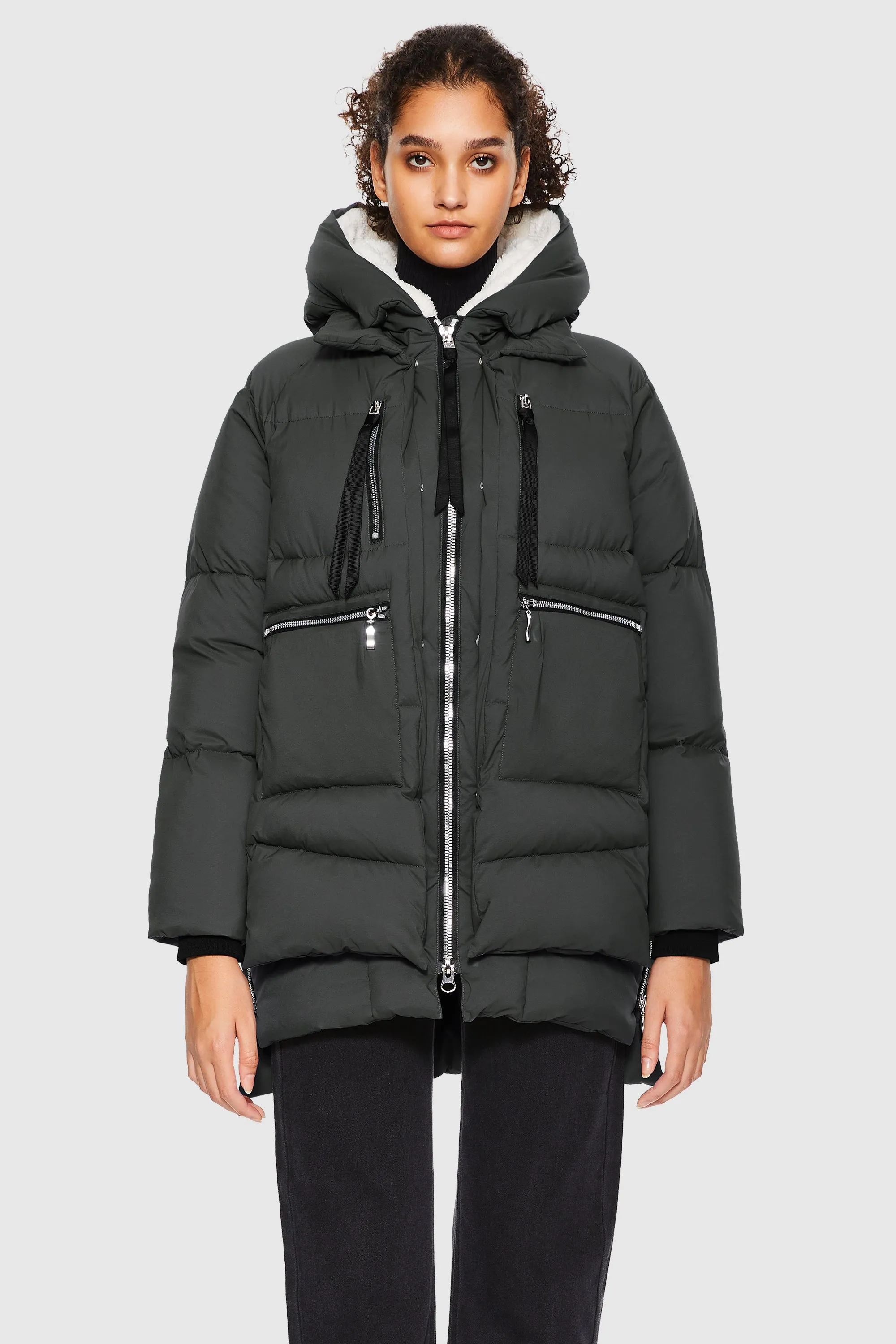 092 Pure-soft Thickened Hooded Puffer Jacket