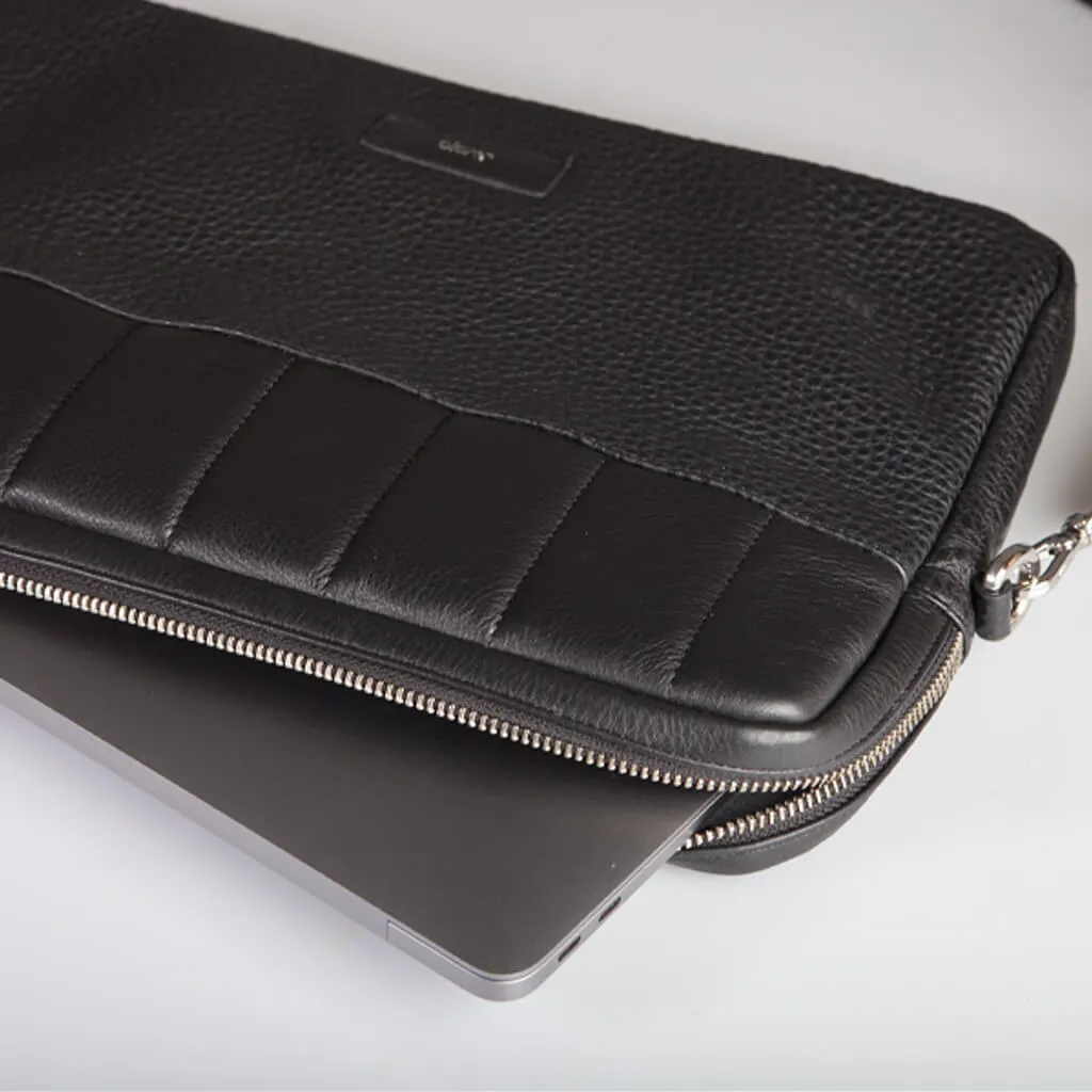 13" Padded Leather Bag