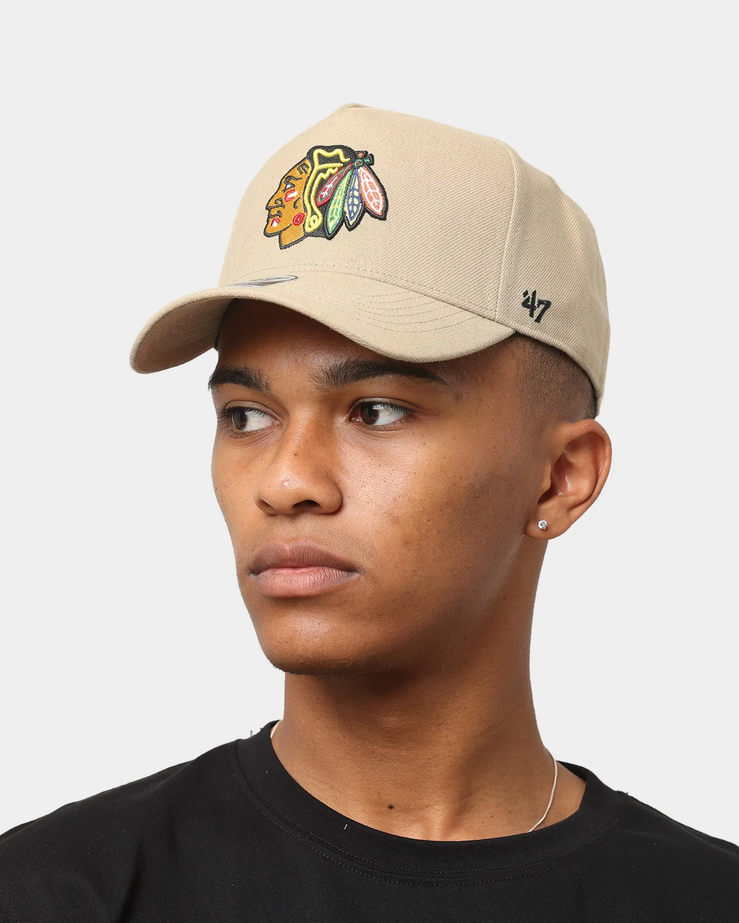 47 Brand Chicago Blackhawks 'Khaki Team' MVP DT Snapback Khaki