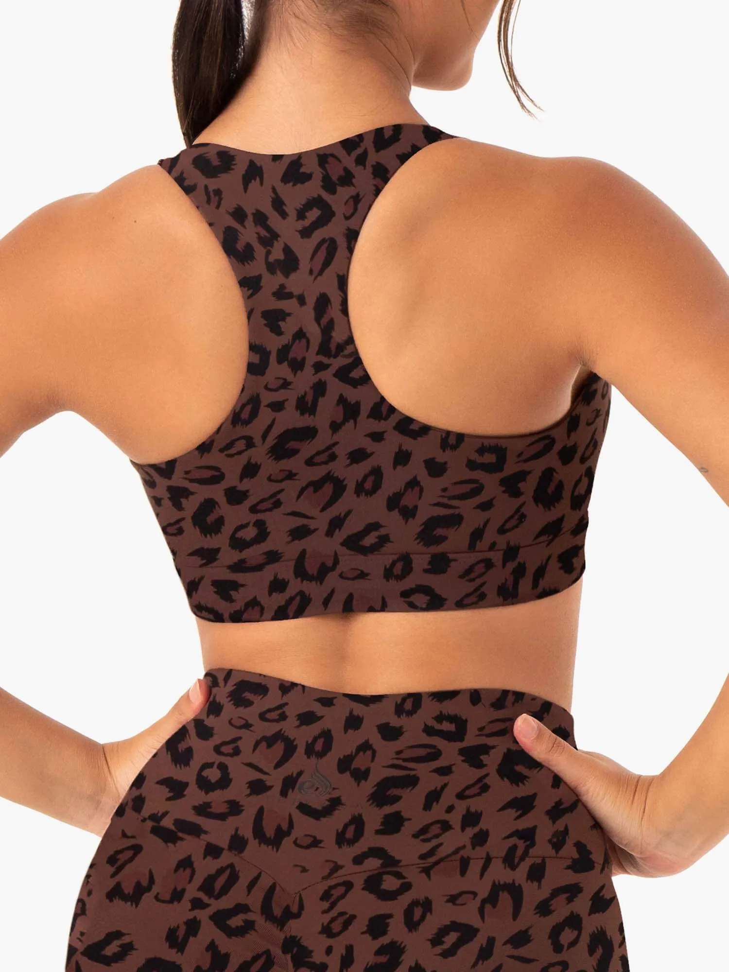 Adapt Twist Sports Bra - Chocolate Leopard