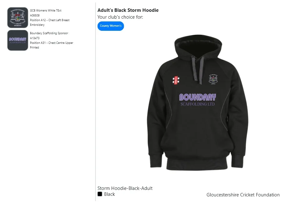 Adult's Black Storm Hoodie