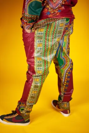 African Pants In Red Dashiki