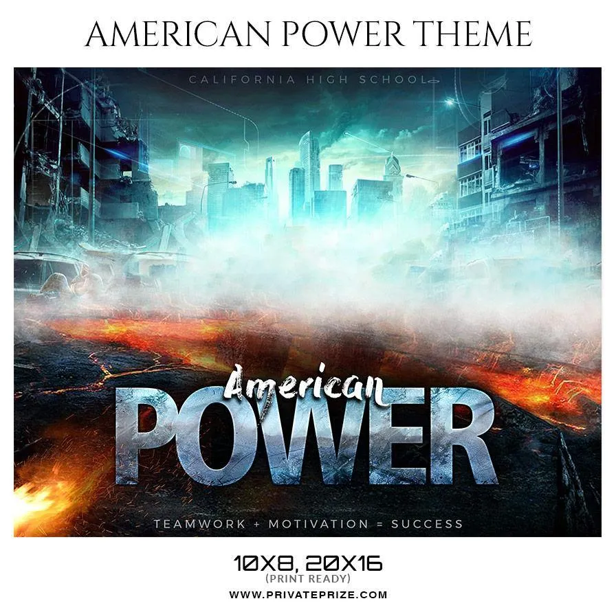 American Power - Themed Sports Photography Template