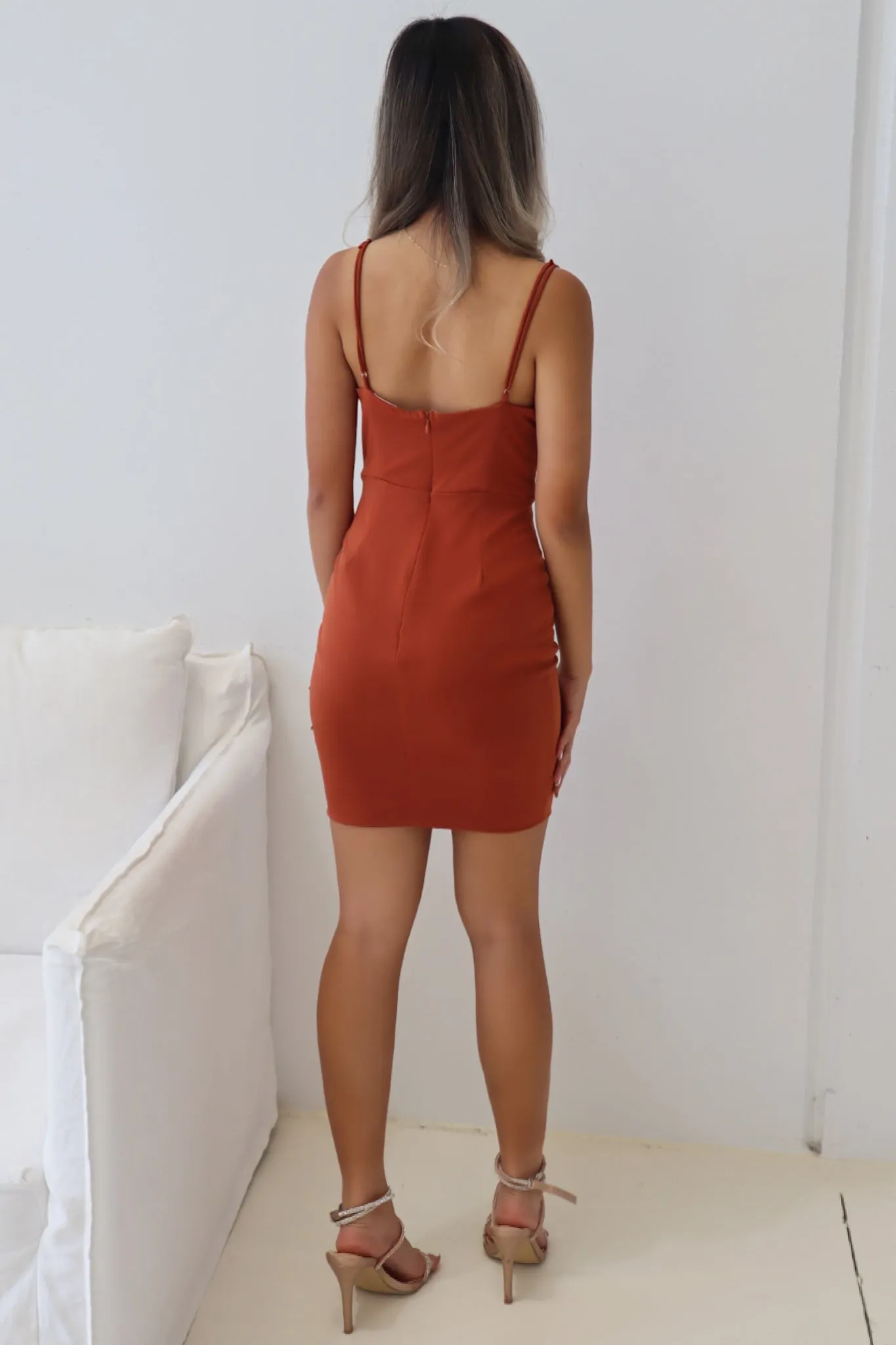 Andrea Mini Dress - Brown