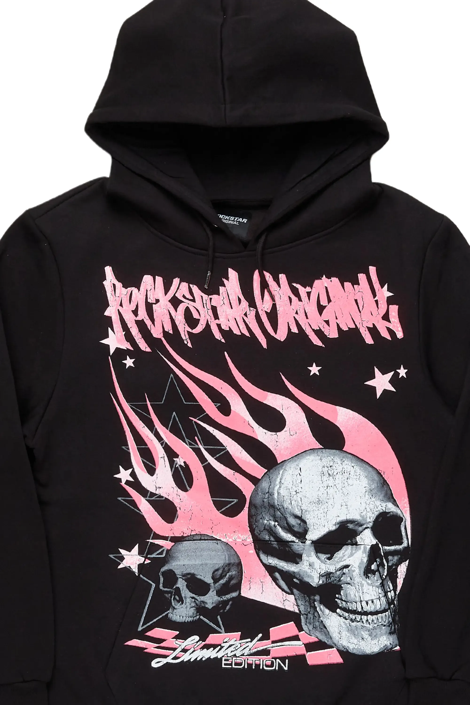 Anneso Black Graphic Hoodie