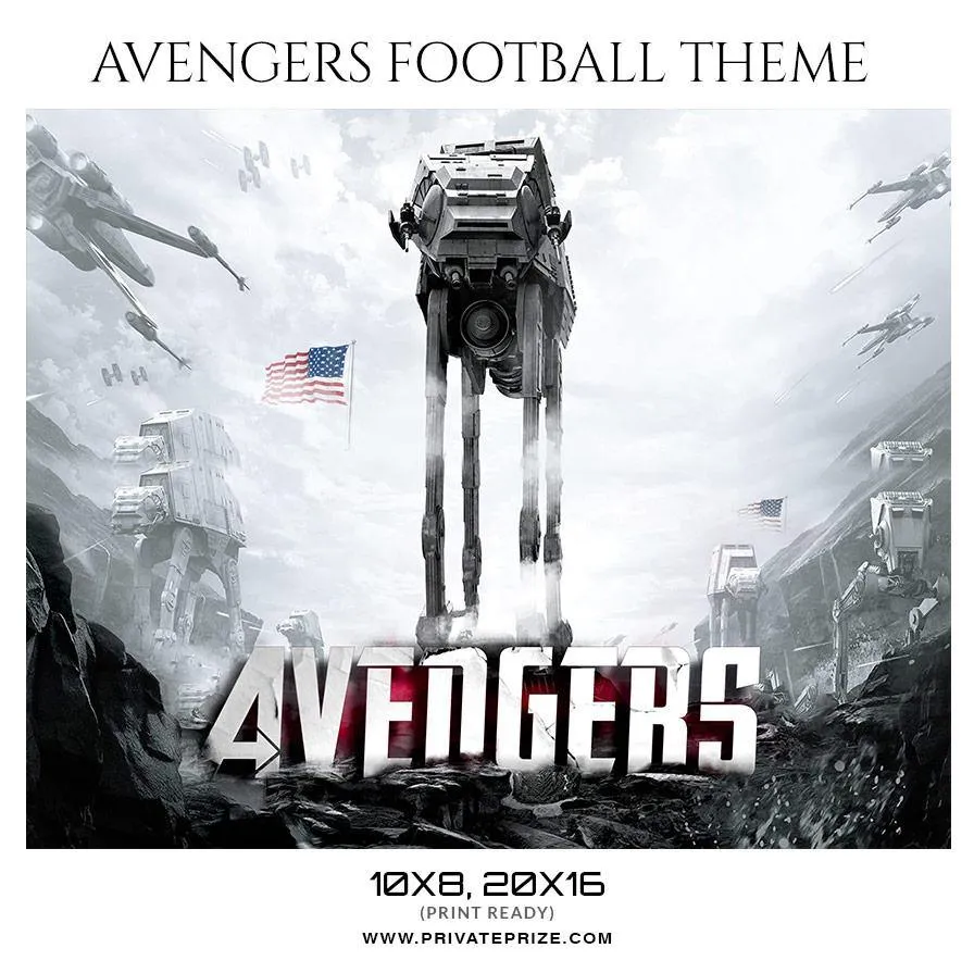 Avengers - Football Themed Sports Photography Template