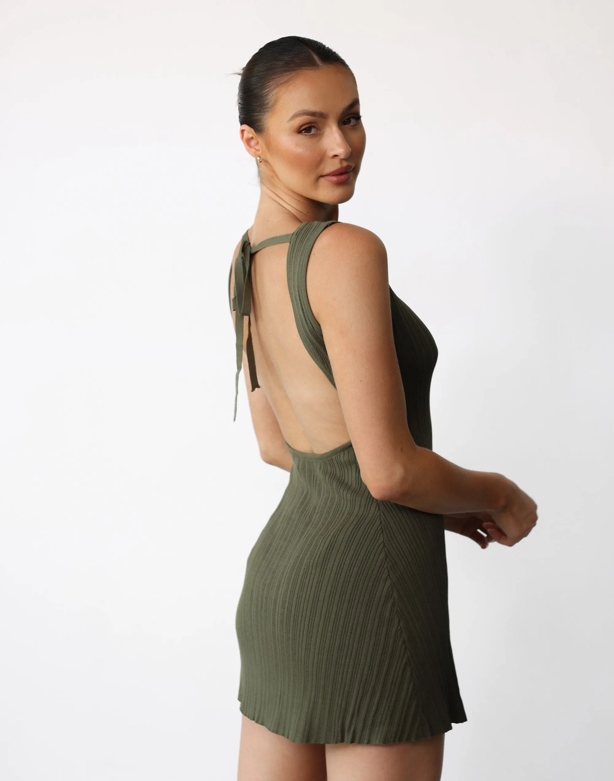 Aylah Mini Dress (Khaki)