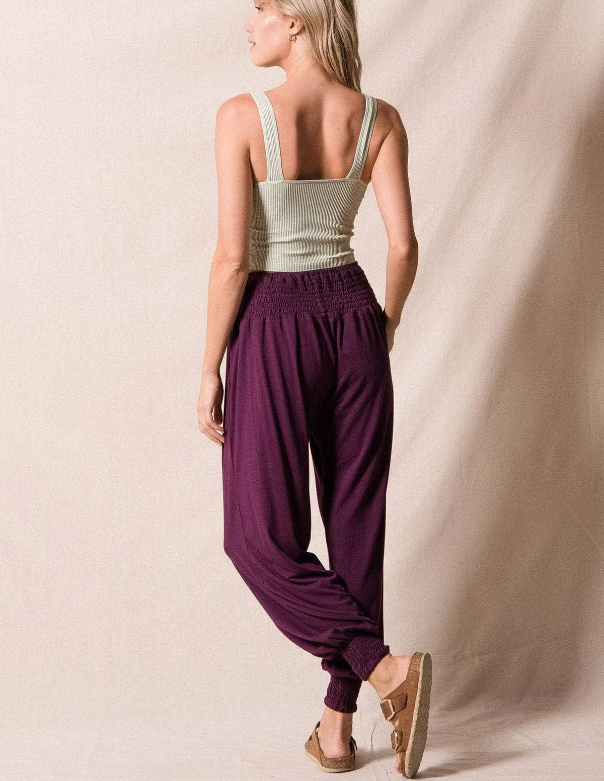 Bamboo / Organic Cotton Taj Pocket Pants - Plum