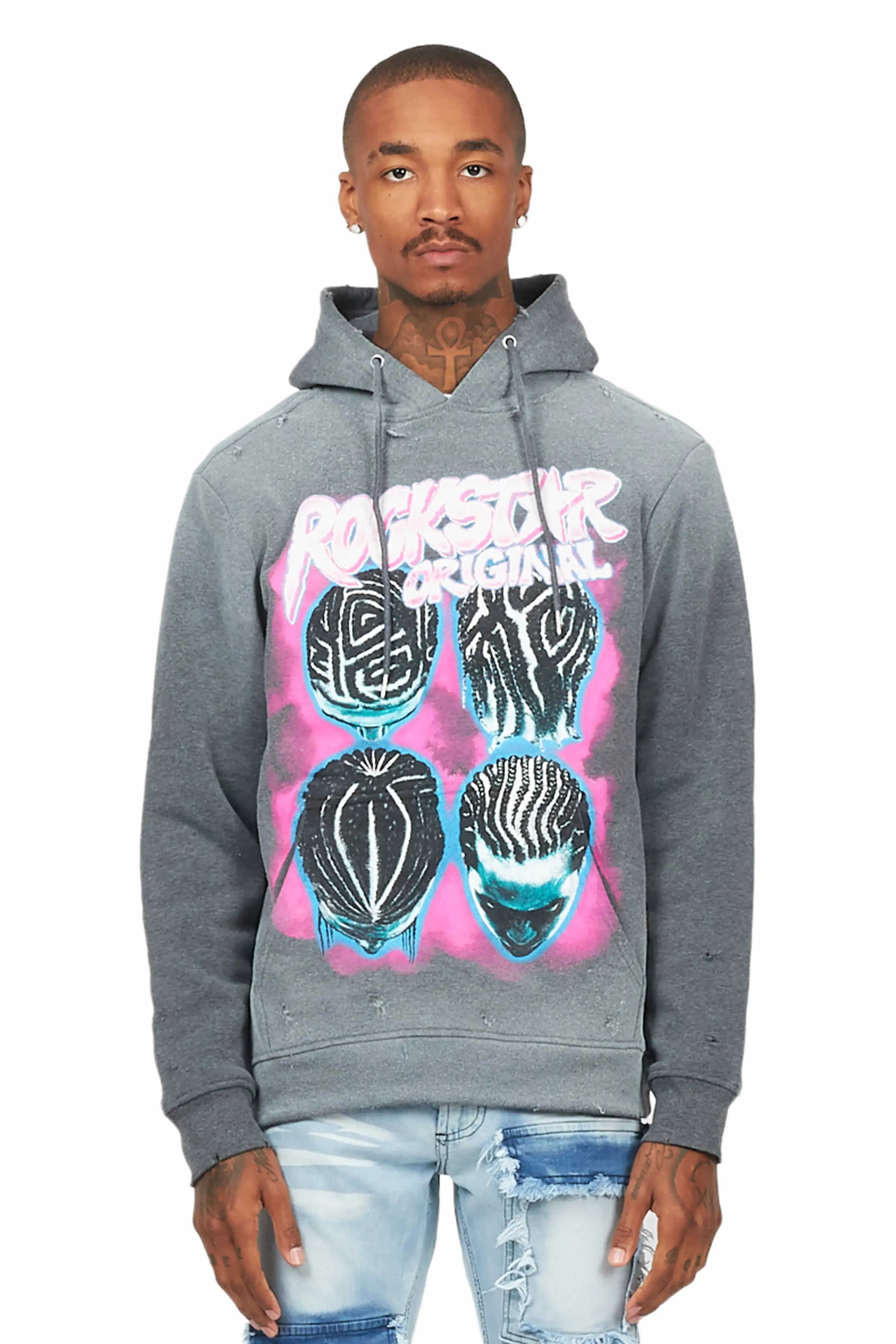 Barber Charcoal Graphic Hoodie