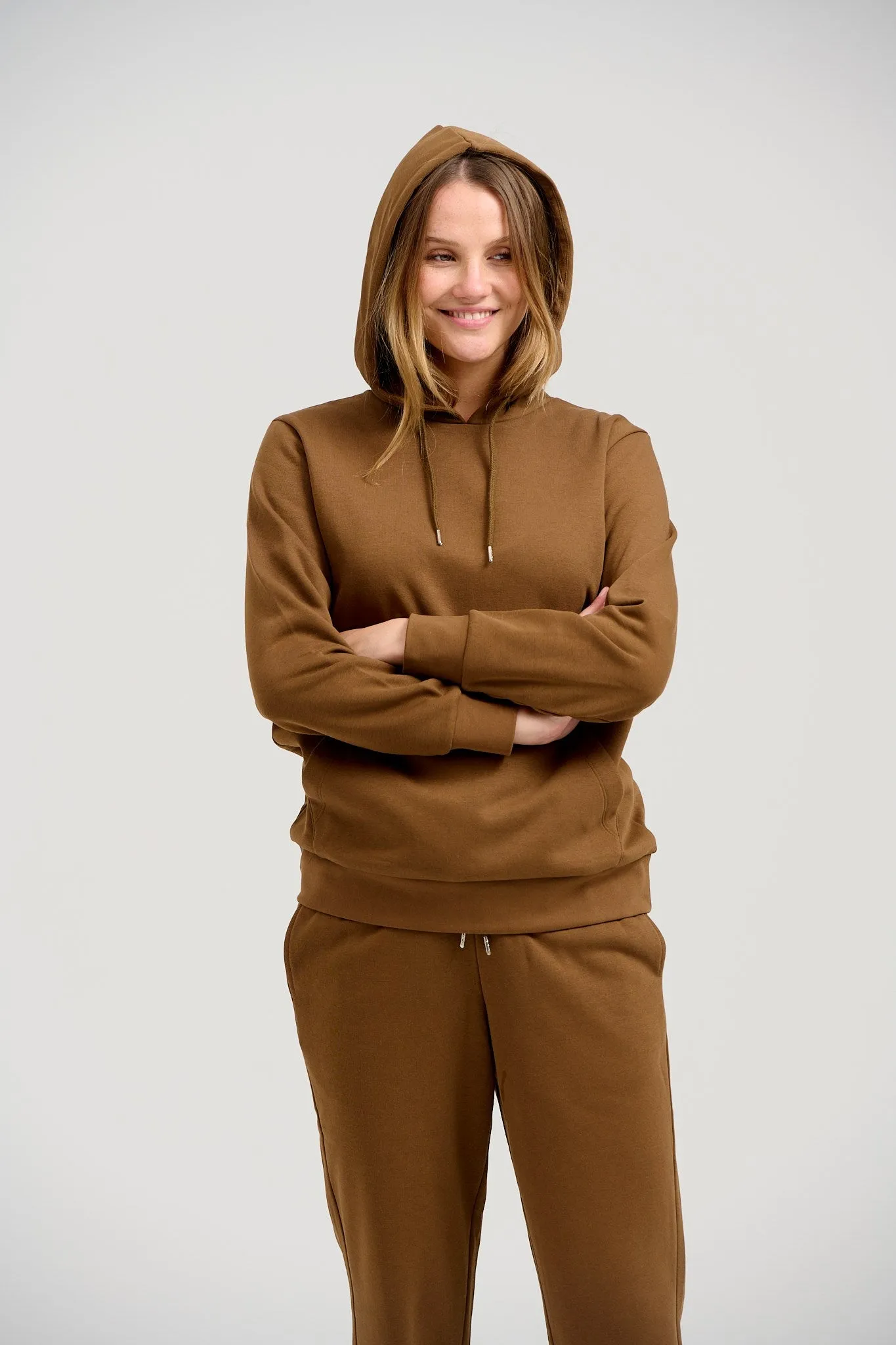 Basic Hoodie Sweat - Brun