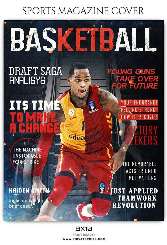 Basketball Sports Photography Magazine Cover