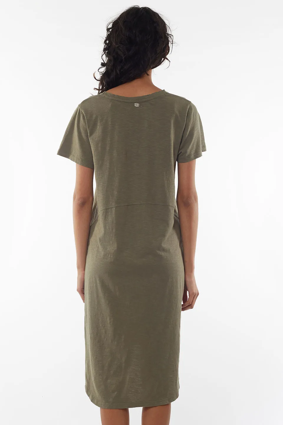 Bayley Khaki Tee Mini Dress