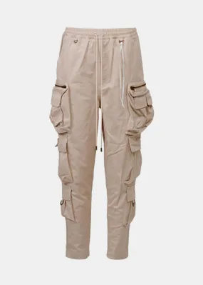 Beige Multi Pockets Cargo Pants