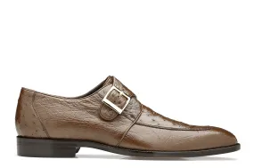 Belvedere - Josh, Genuine Ostrich Single Buckle Dress Shoe - Brown - 114011