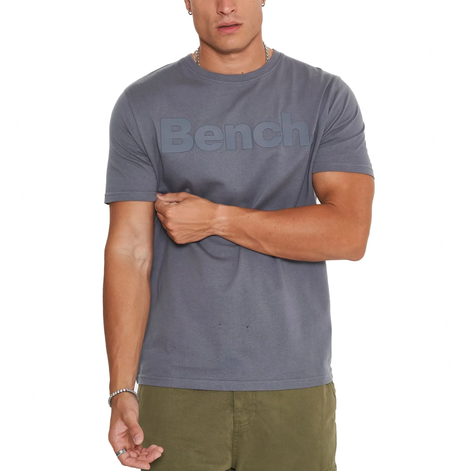 Bench Mens Worsley Casual Crew Neck Cotton T-Shirt