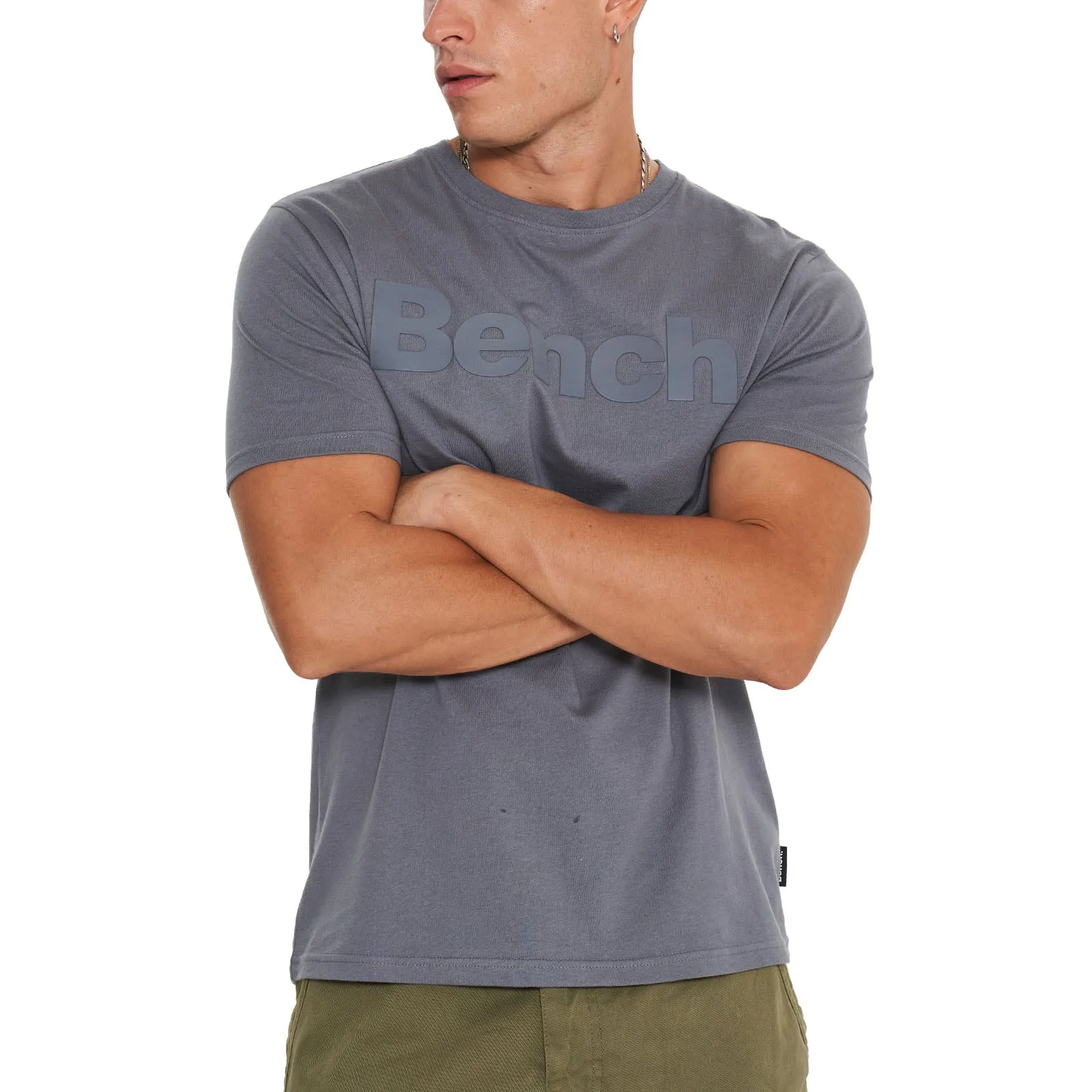 Bench Mens Worsley Casual Crew Neck Cotton T-Shirt