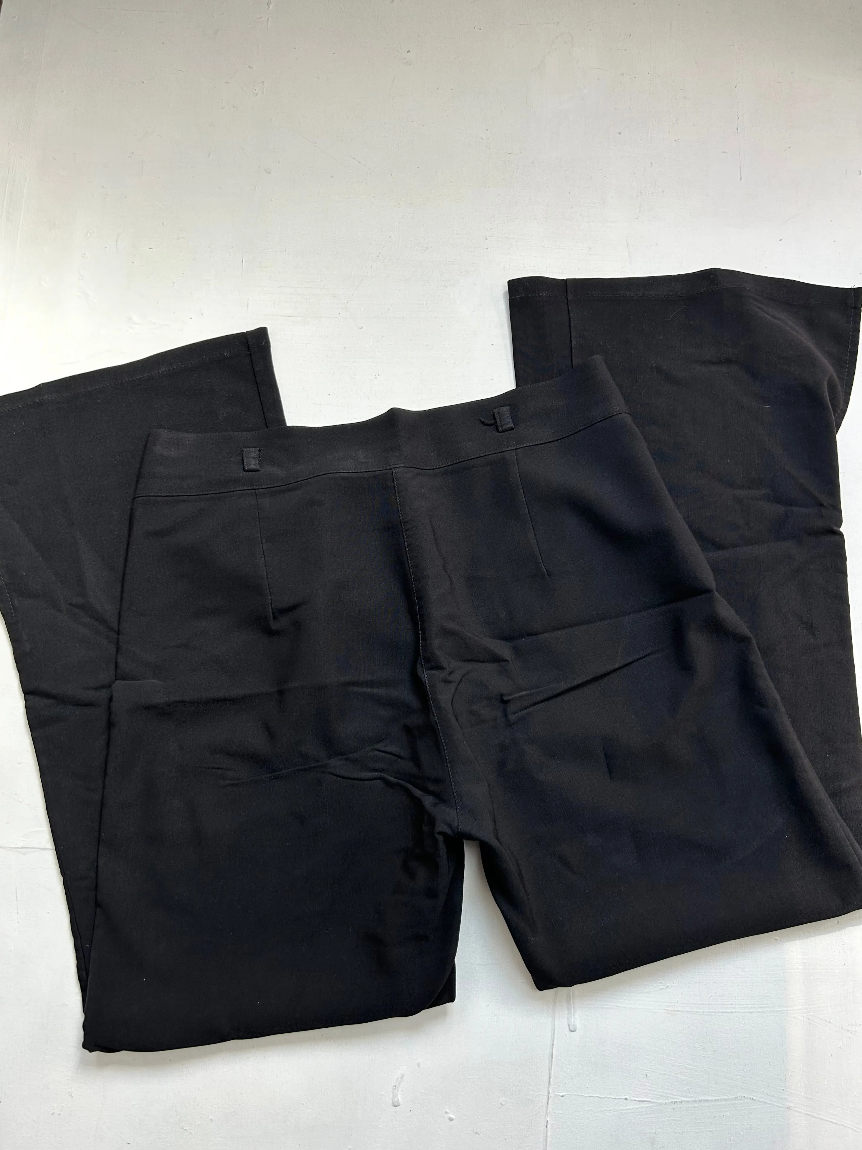 Black cotton low rise office pants (S/M)