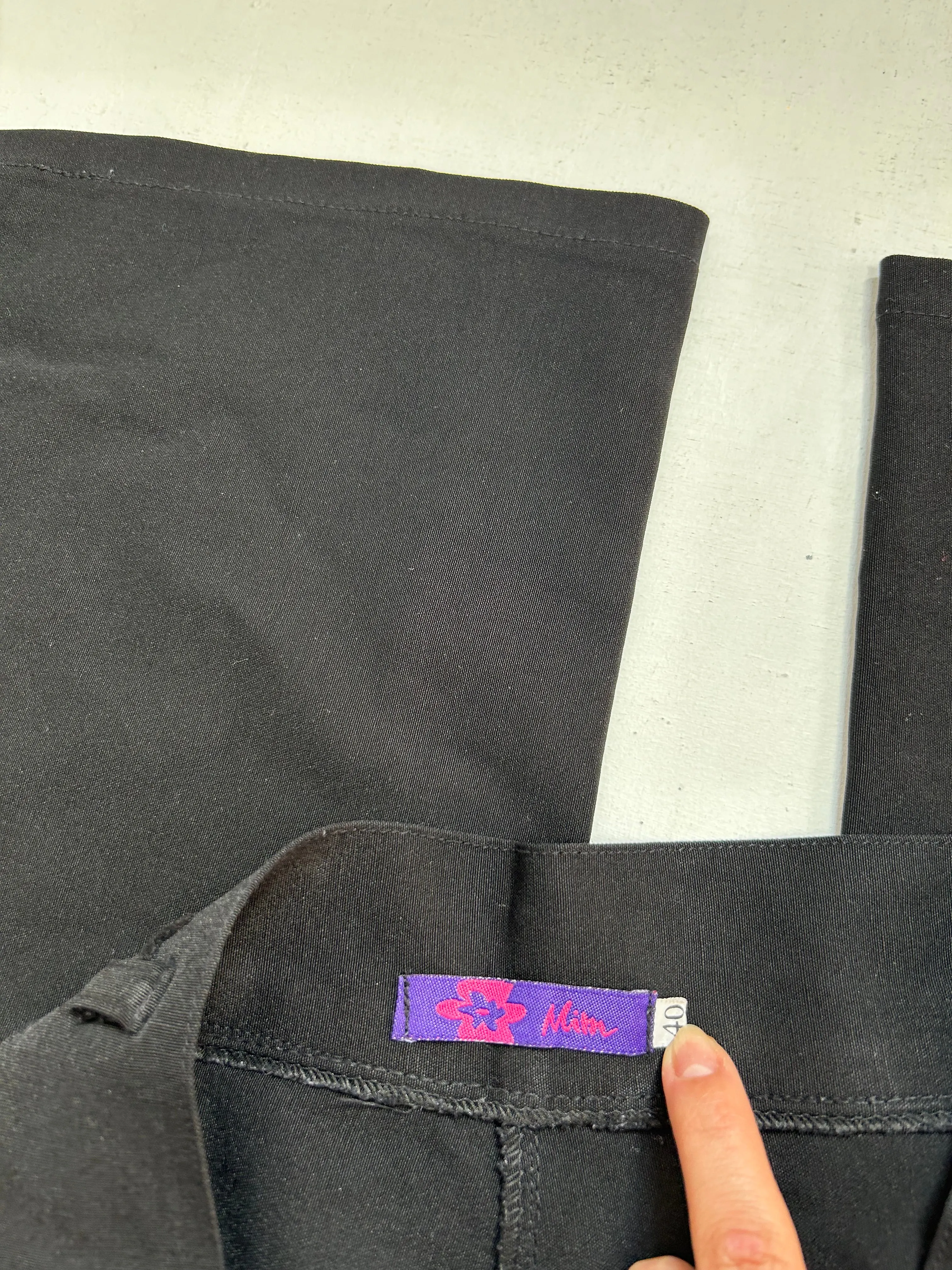 Black cotton low rise office pants (S/M)