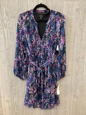 Blue & Purple Dress Casual Midi Msk, Size 18