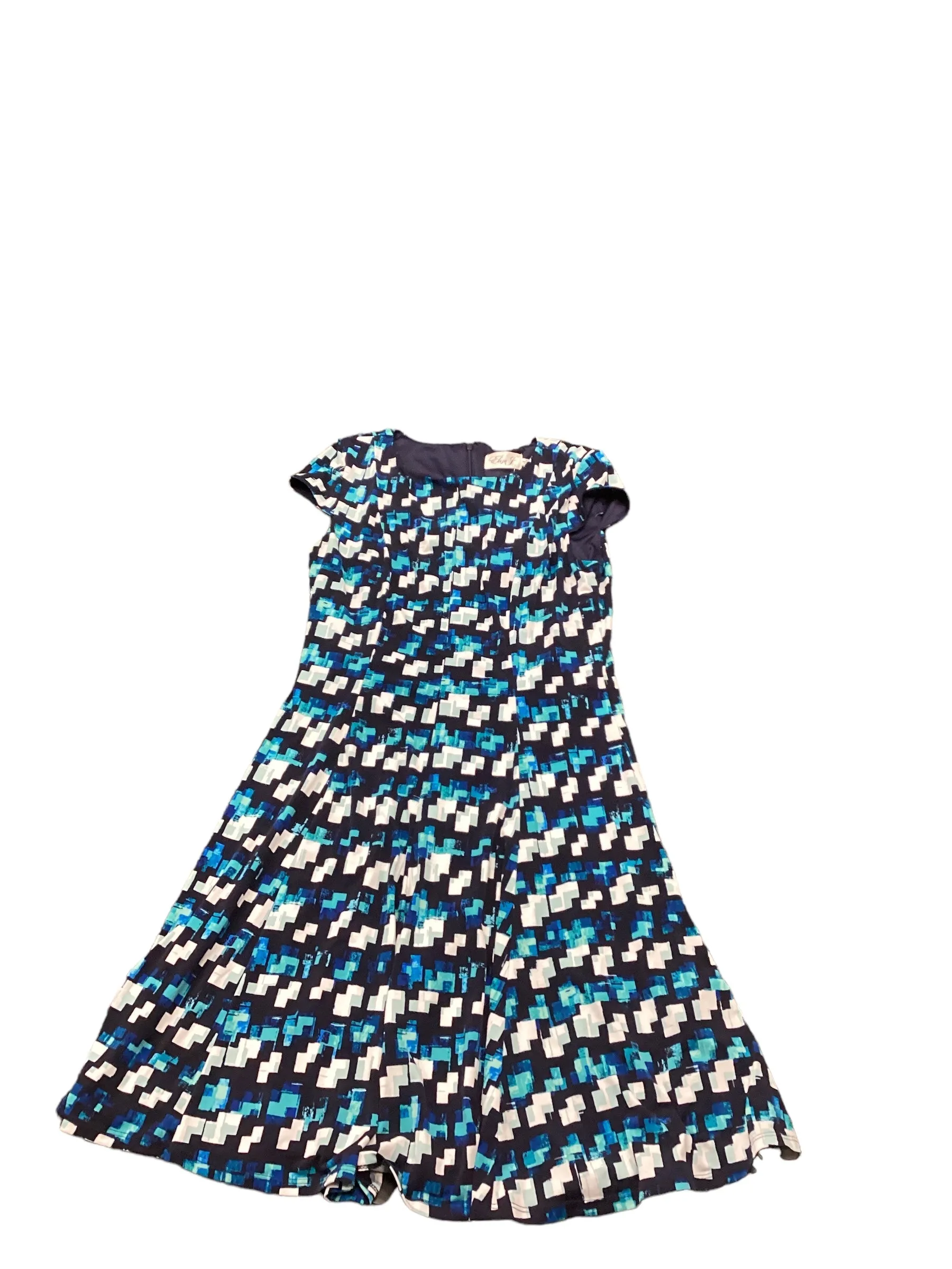 Blue Dress Casual Midi Eliza J, Size 6petite