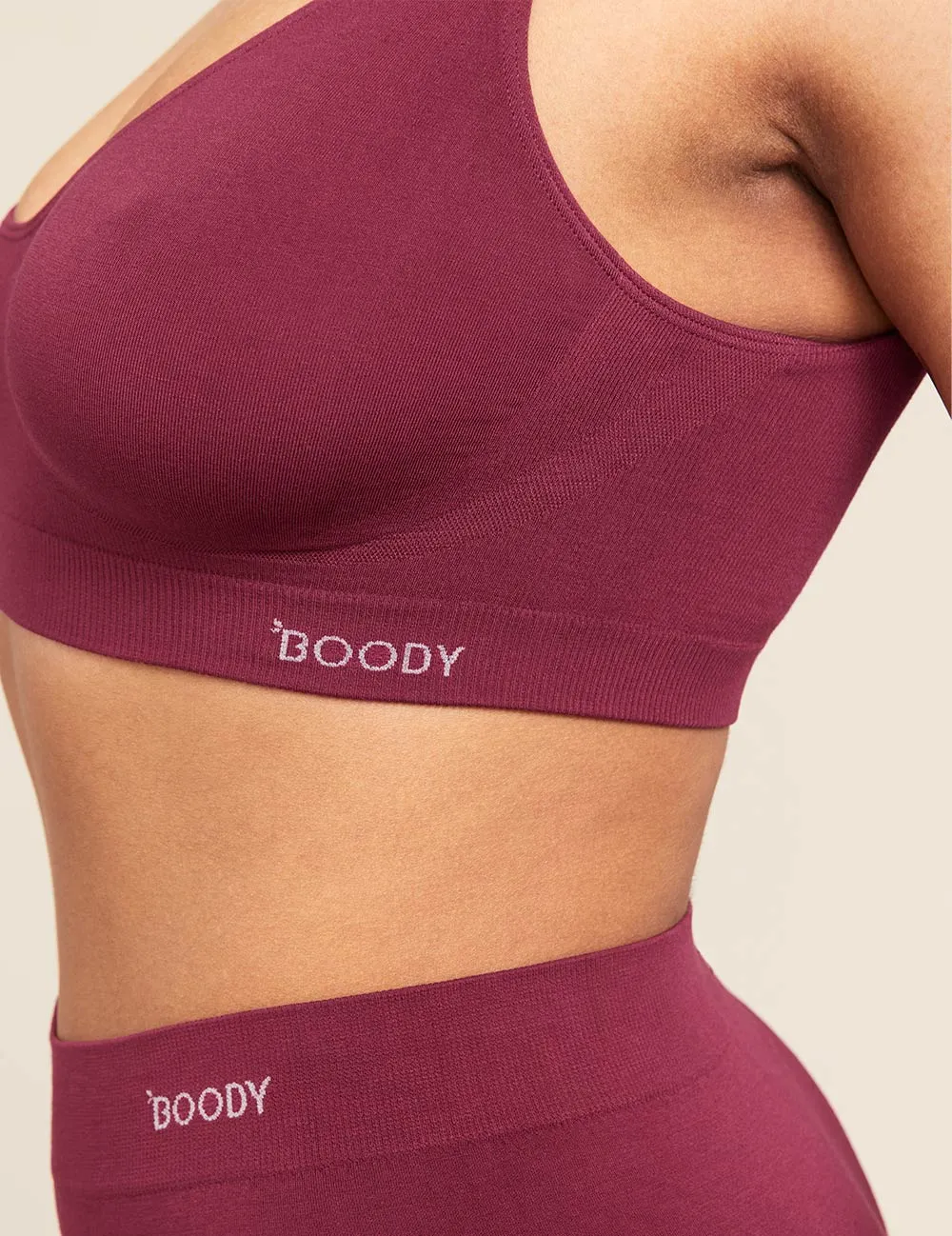 Boody Bamboo Padded Shaper Crop Bra