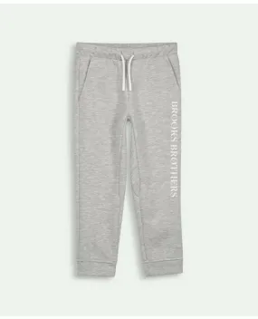 Brooks Brothers Boys Cotton Fleece Pull-On Jogger Pants Grey