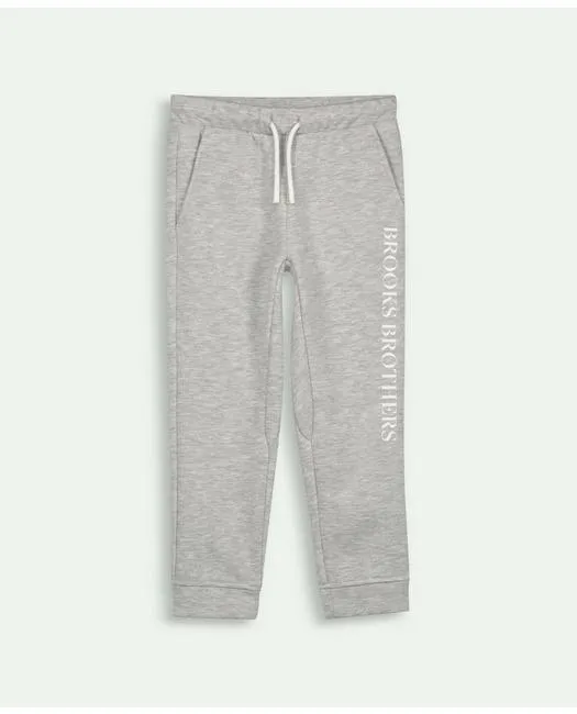 Brooks Brothers Boys Cotton Fleece Pull-On Jogger Pants Grey