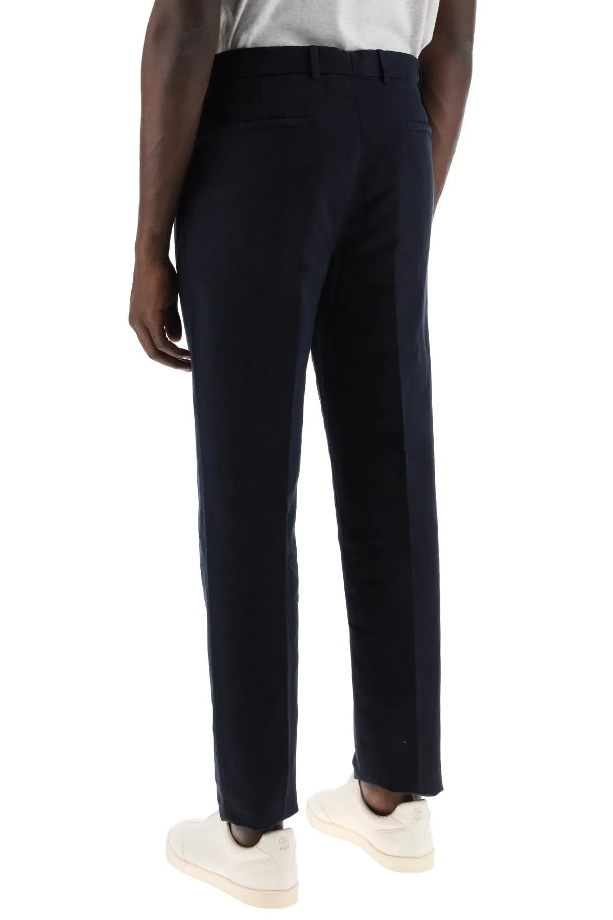 BRUNELLO CUCINELLI linen and cotton blend pants for