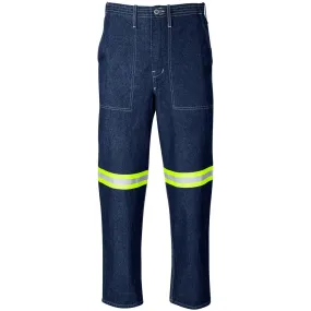 Cast Premium 100% Cotton Denim Pants - Reflective Legs - Yellow Tape