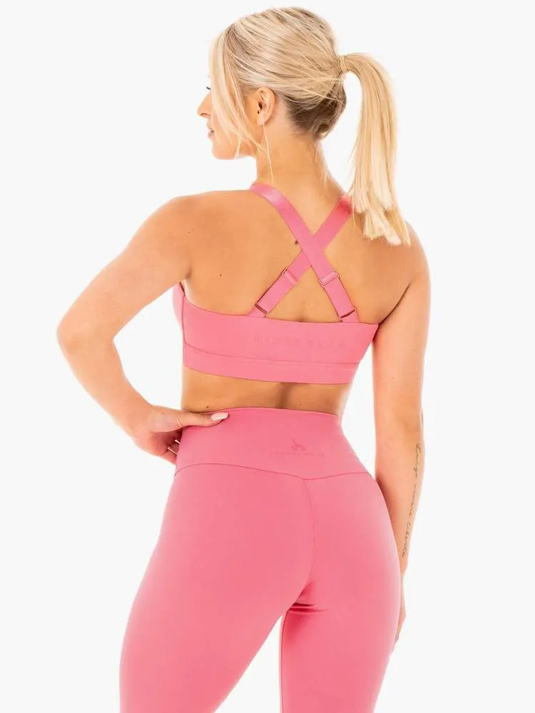 COLLIDE MESH CONTOUR SPORTS BRA PINK LEMONADE