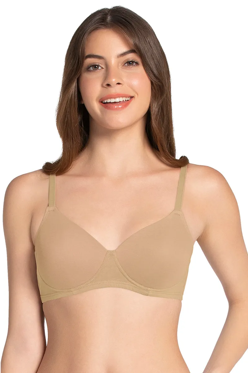 Cotton Dream Padded Non Wired T-shirt Bra - Sesame