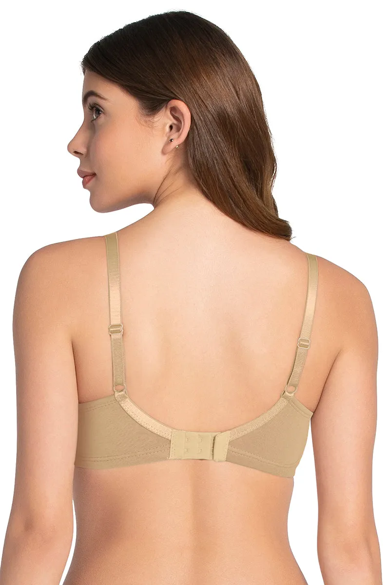 Cotton Dream Padded Non Wired T-shirt Bra - Sesame