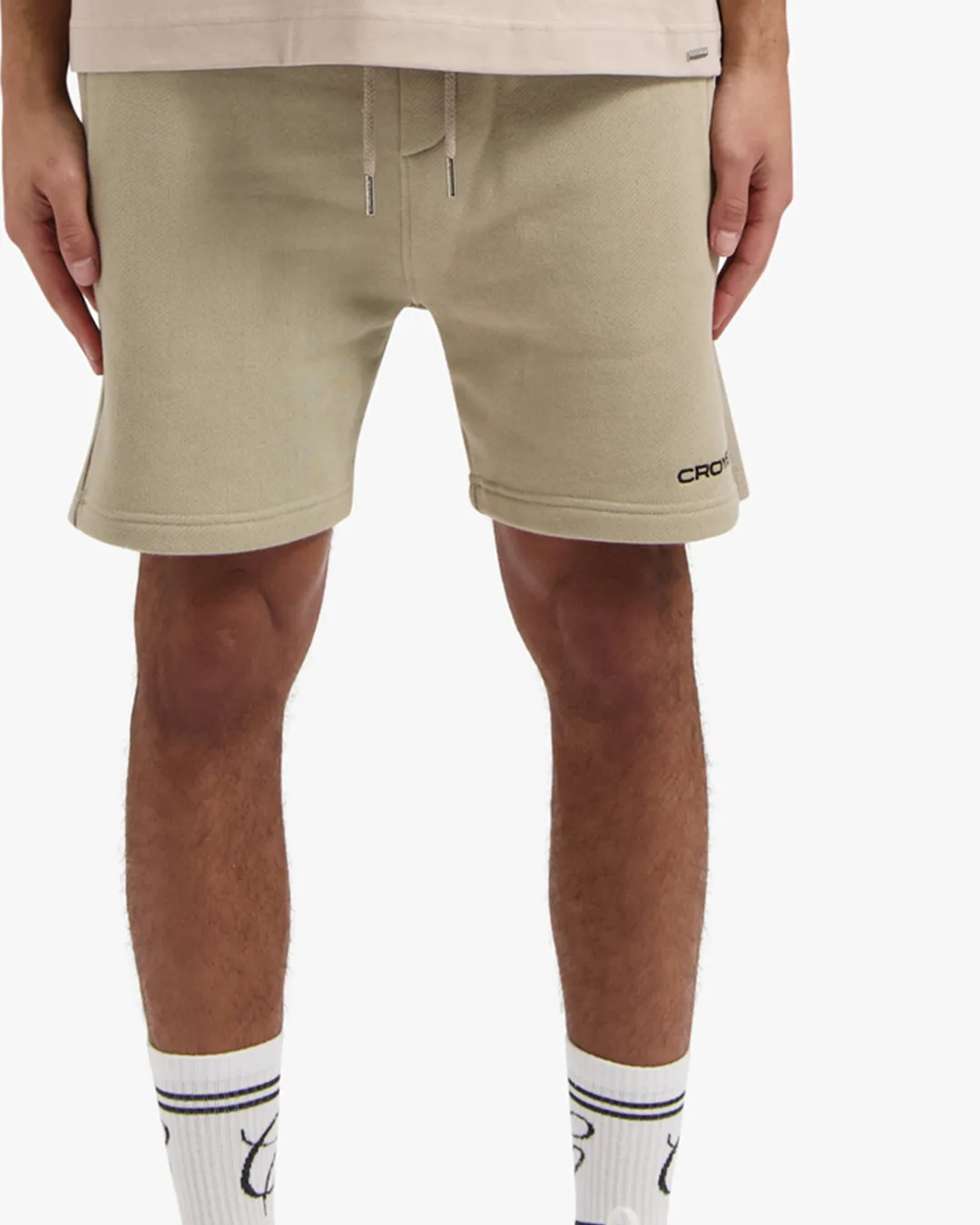 CROYEZ HEAVYWEIGHT LOGO SHORTS - KHAKI