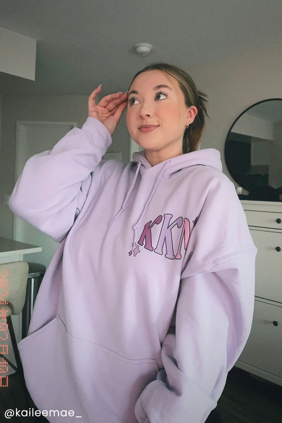 Custom Monogram Lilac Hoodie