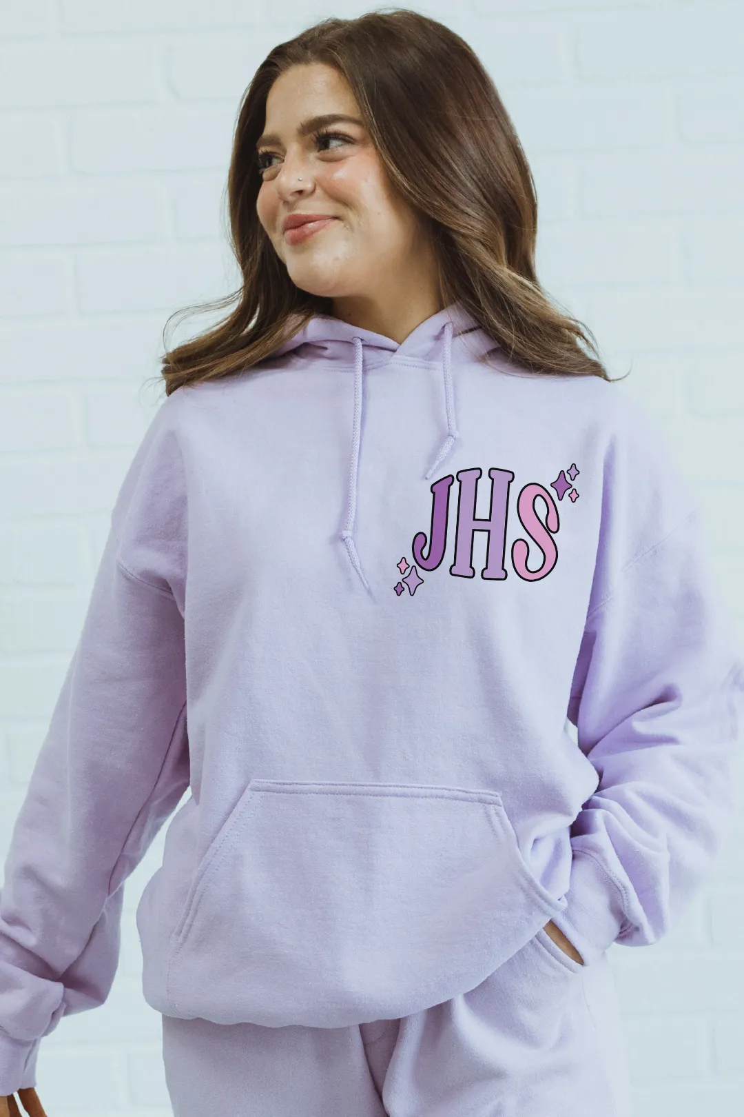 Custom Monogram Lilac Hoodie