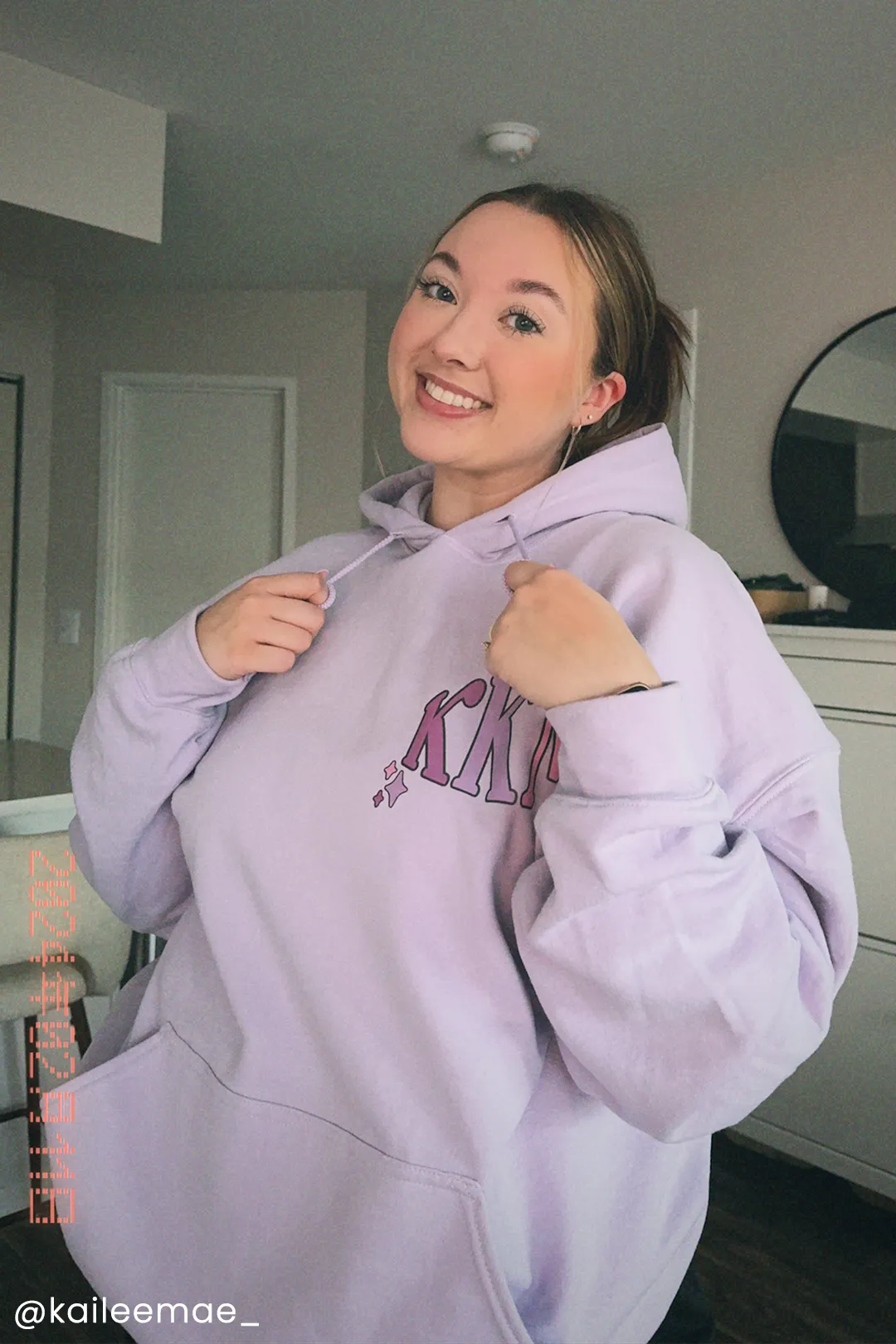 Custom Monogram Lilac Hoodie