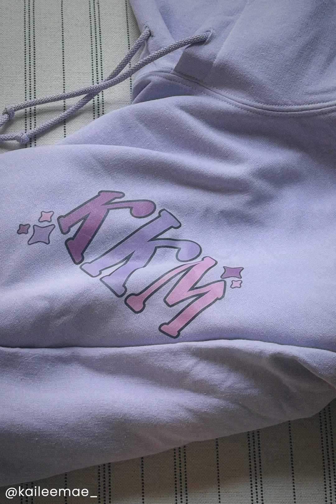 Custom Monogram Lilac Hoodie