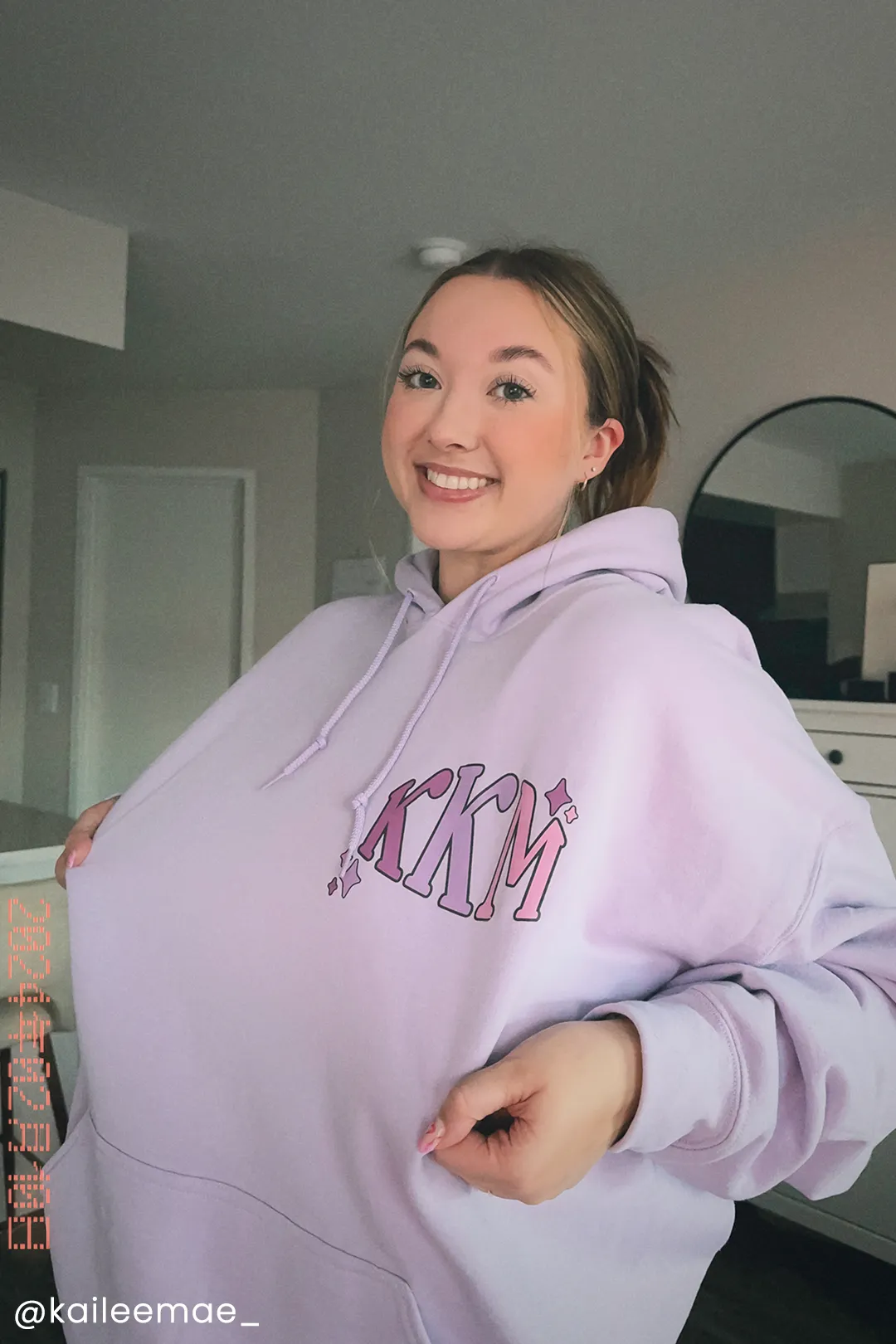 Custom Monogram Lilac Hoodie