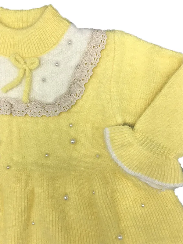 Cute Yellow Winter Frock