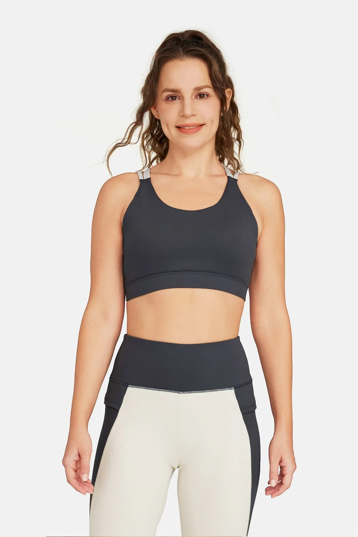 Double Strap Cross Back Sports Bra