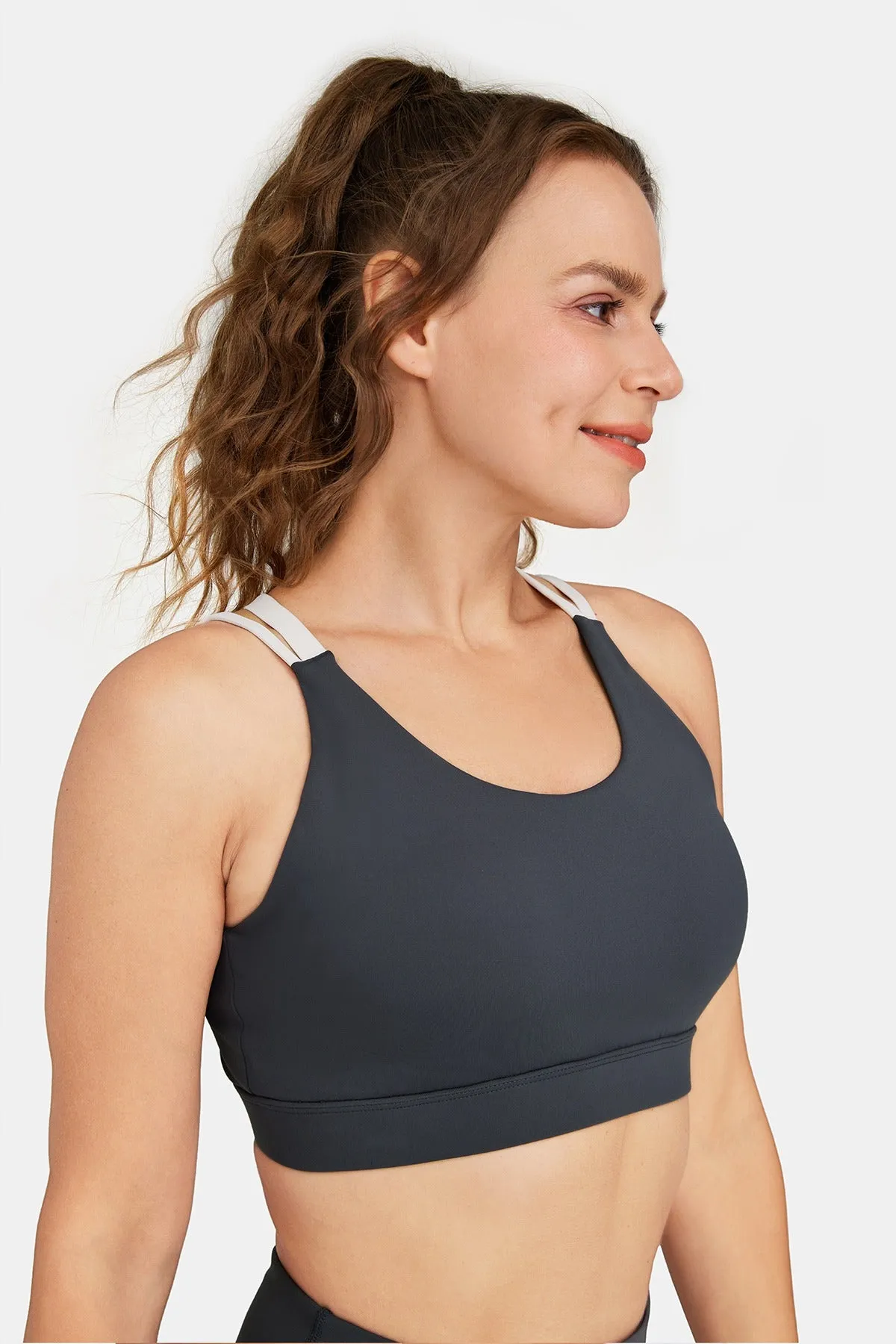 Double Strap Cross Back Sports Bra