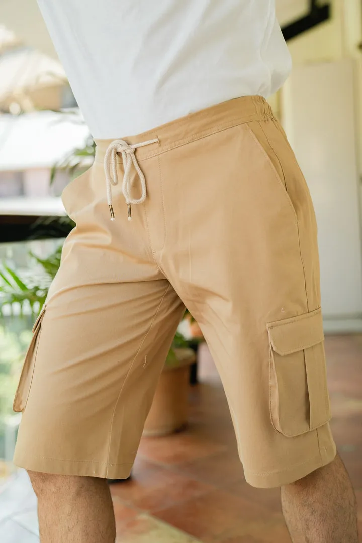 Earth Khaki Stretch Cargo Shorts