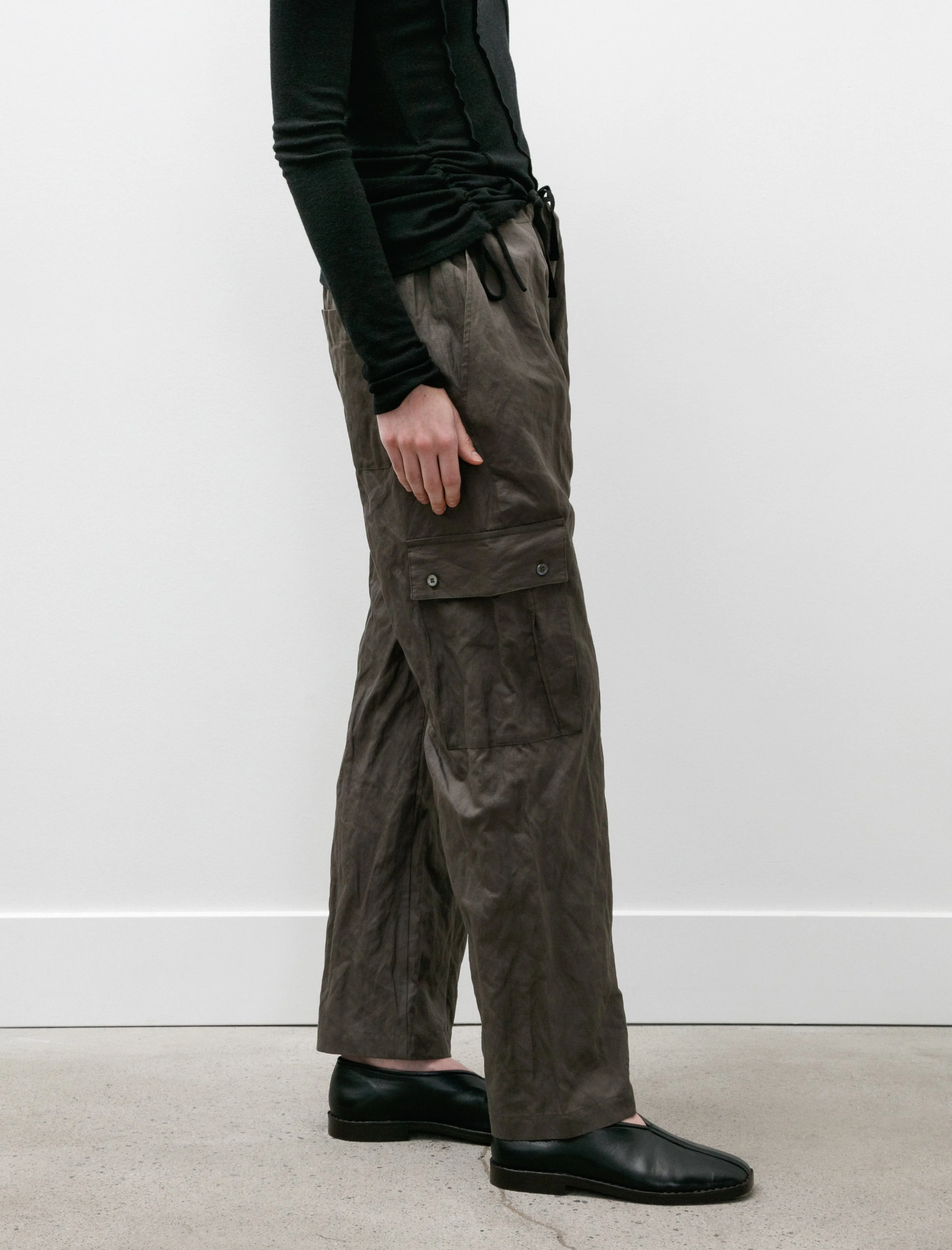 Easy Pants Kelp Green Cotton Metal