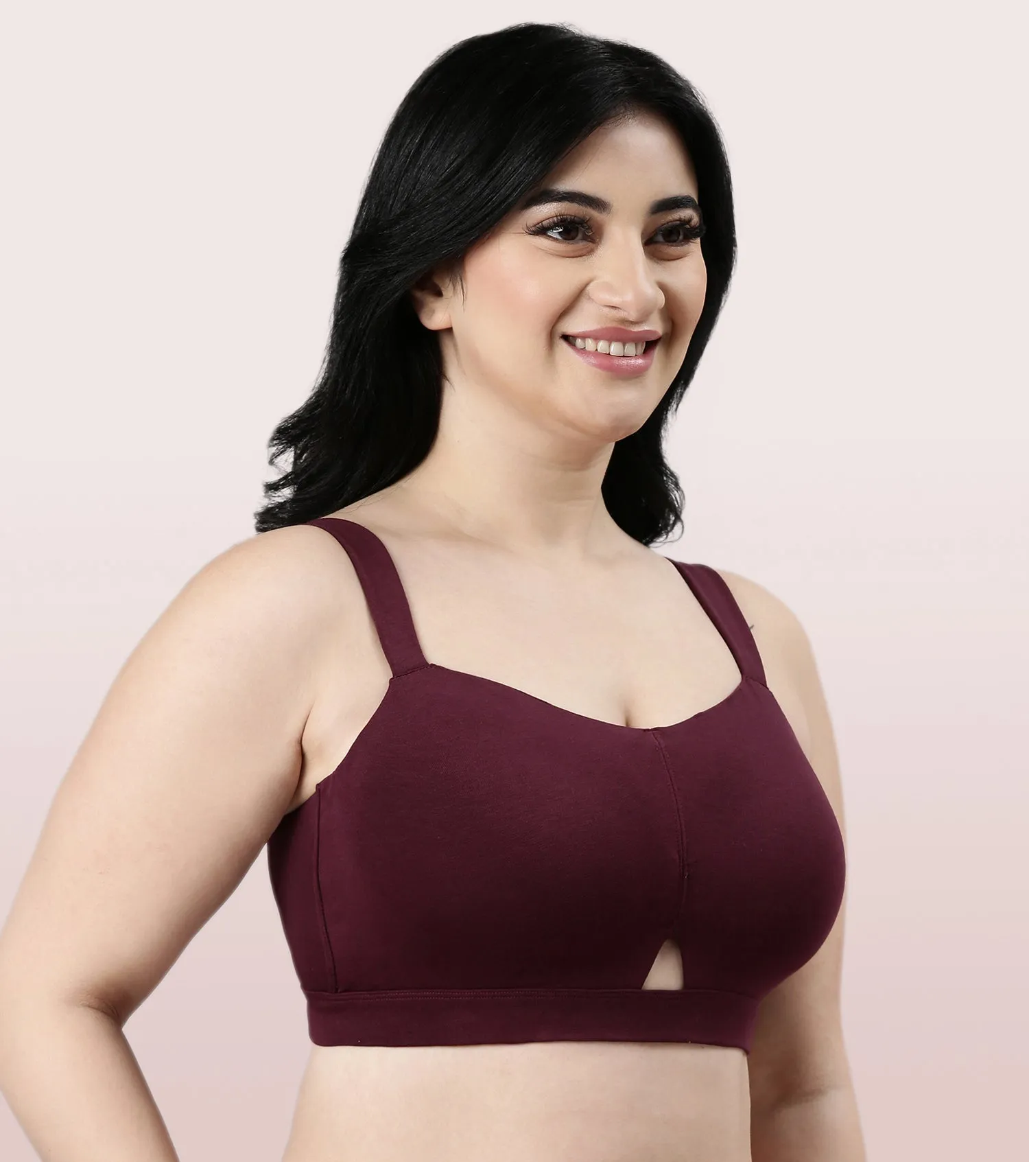 Enamor Cloud Soft A064 Cotton Full Support Minimizer Bra for Women -Padded ,Wirefree and  Full Coverage