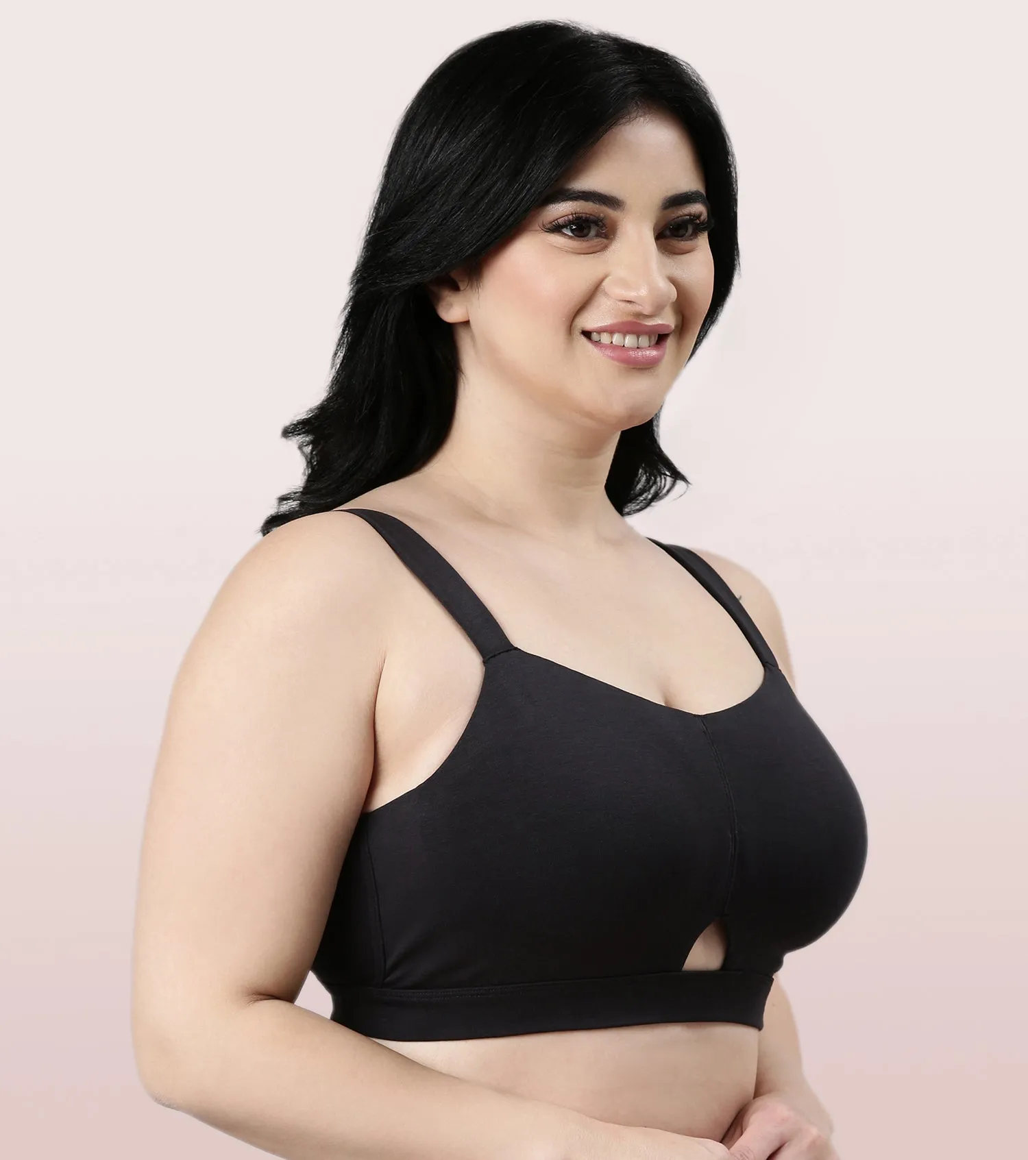 Enamor Cloud Soft A064 Cotton Full Support Minimizer Bra for Women -Padded ,Wirefree and  Full Coverage