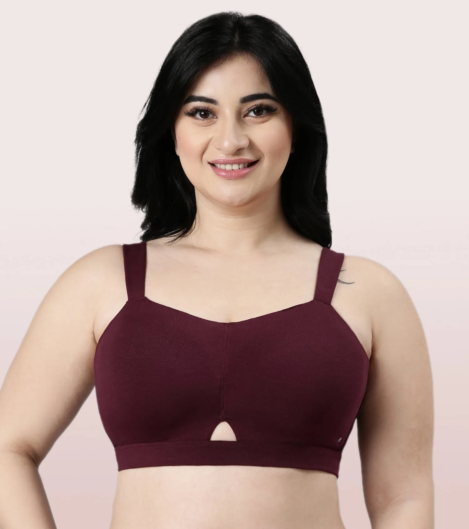 Enamor Cloud Soft A064 Cotton Full Support Minimizer Bra for Women -Padded ,Wirefree and  Full Coverage