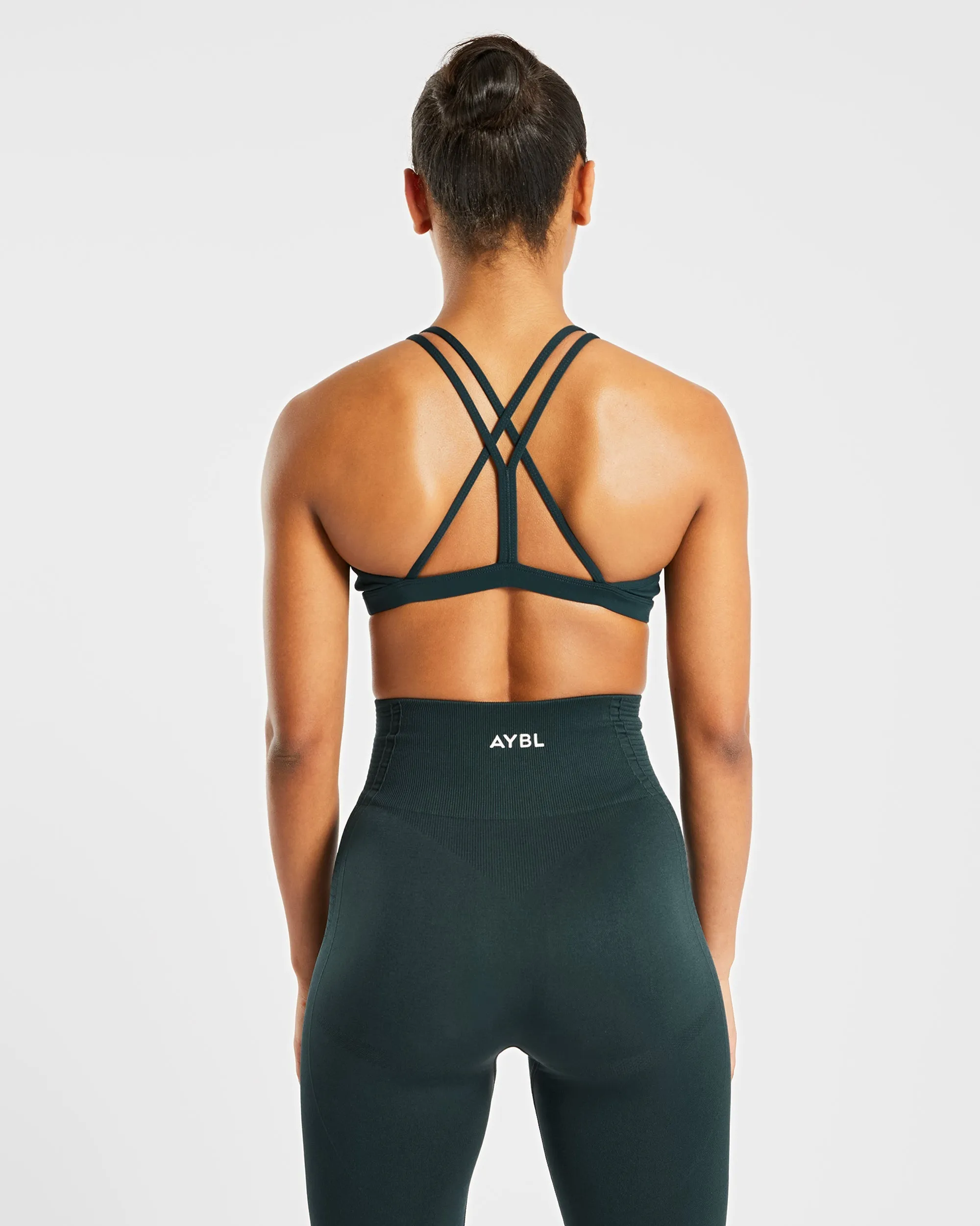 Essential Strappy Sports Bra - Forest Green