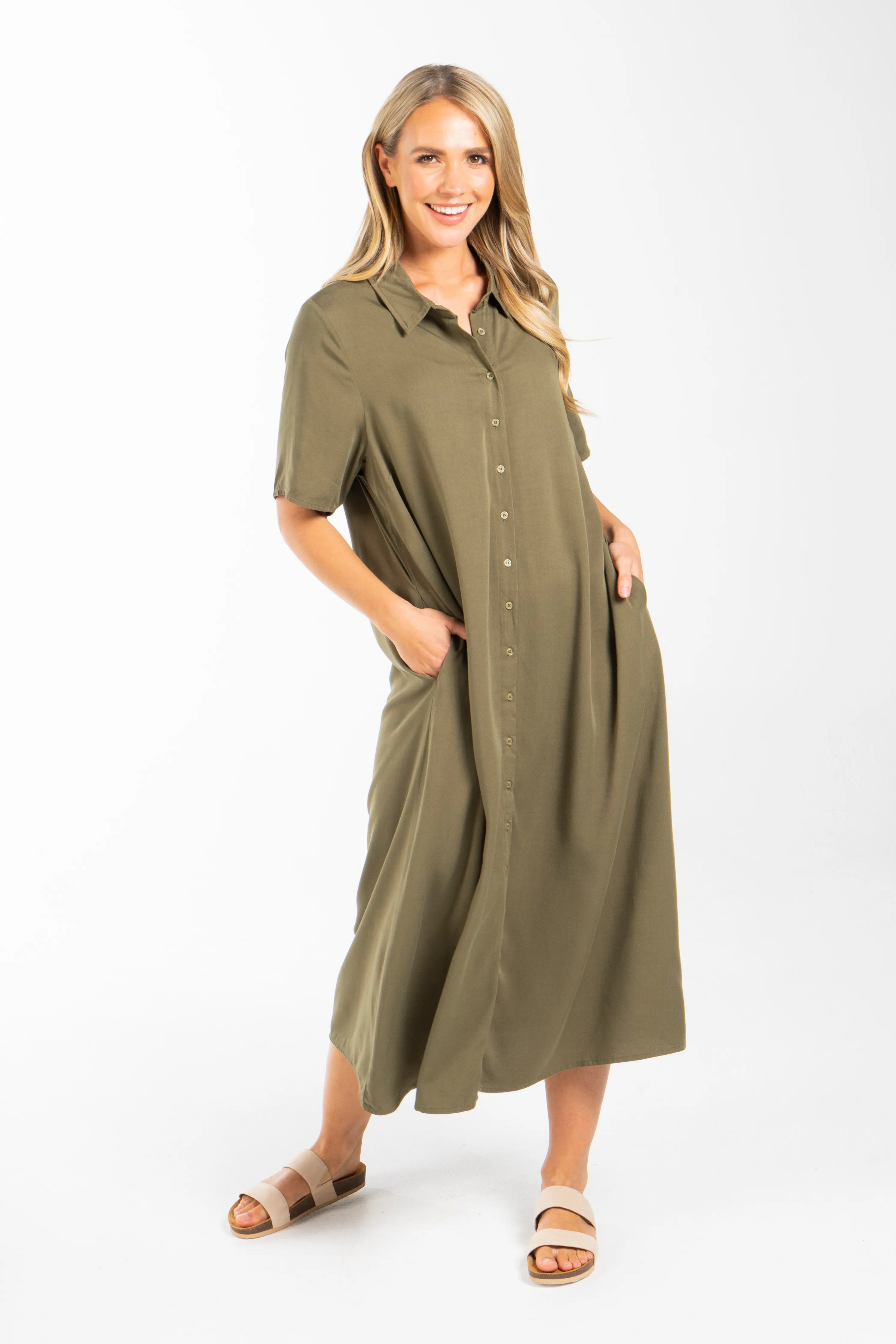 FINAL SALE Everyday Maxi Dress in Khaki