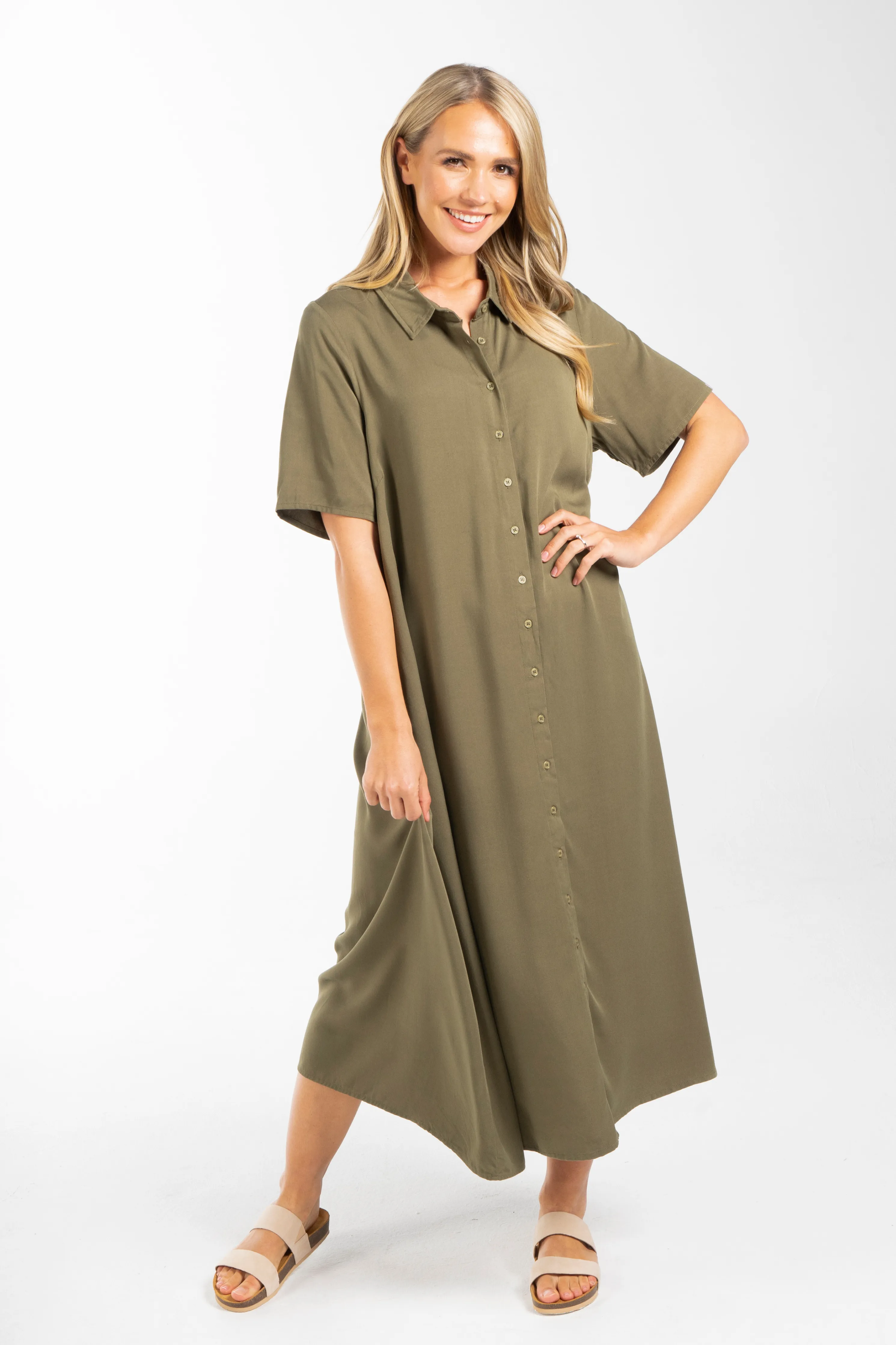 FINAL SALE Everyday Maxi Dress in Khaki