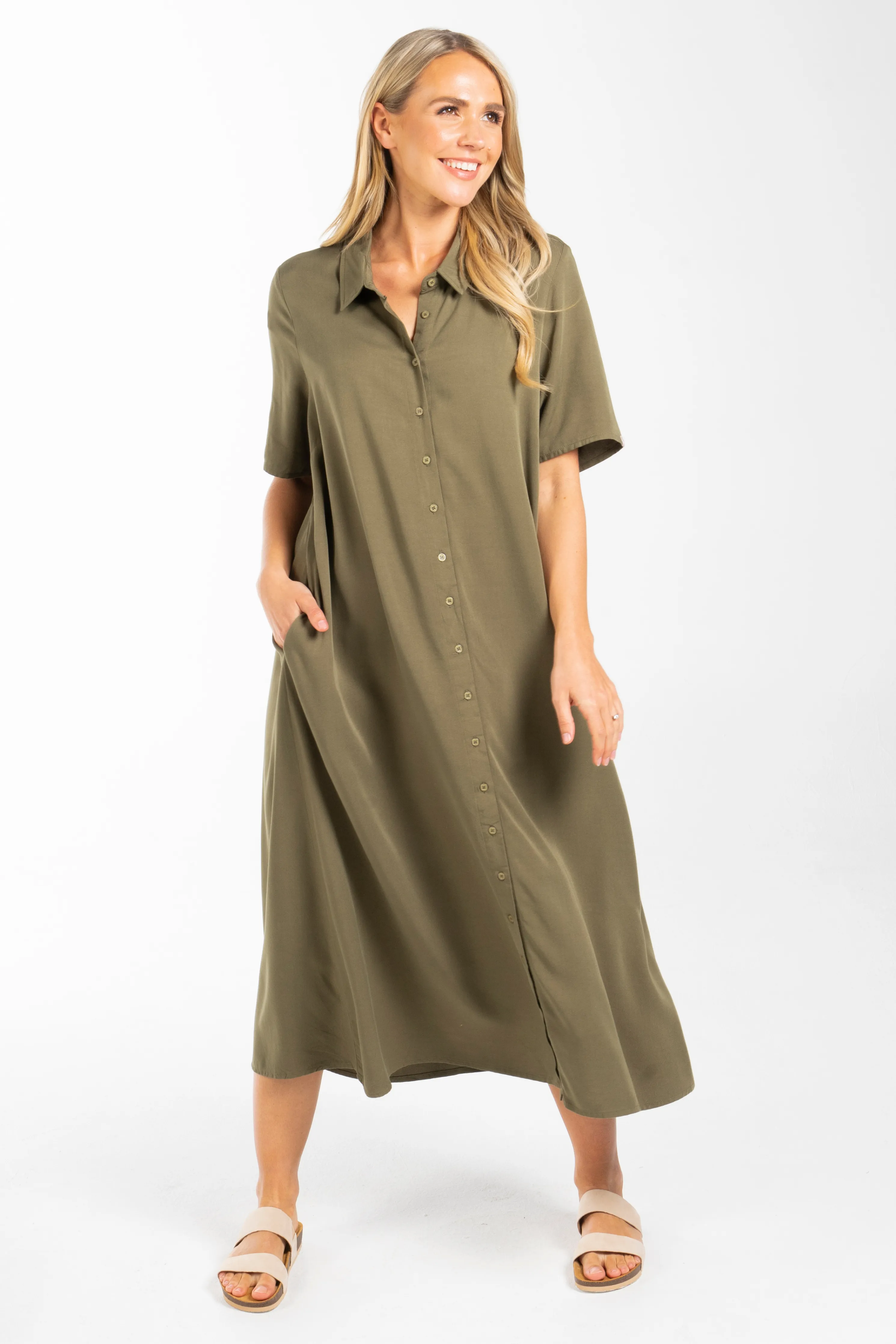 FINAL SALE Everyday Maxi Dress in Khaki